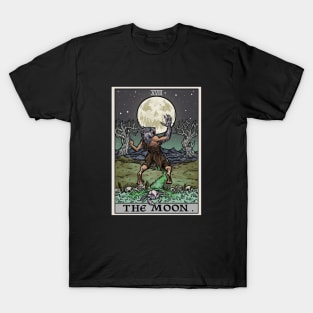 The Moon Halloween Tarot Card Werewolf Jack O Lantern Crab T-Shirt